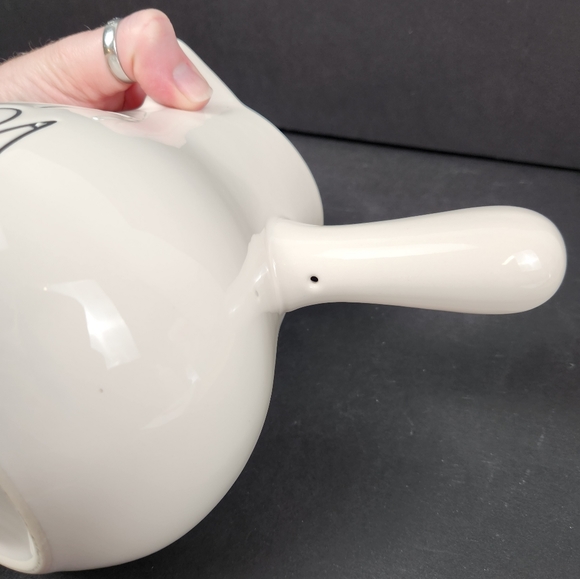 Rae Dunn HOT COCOA Pot LL Black Font White Ceramic Chocolate Bar RARE - Picture 10 of 10